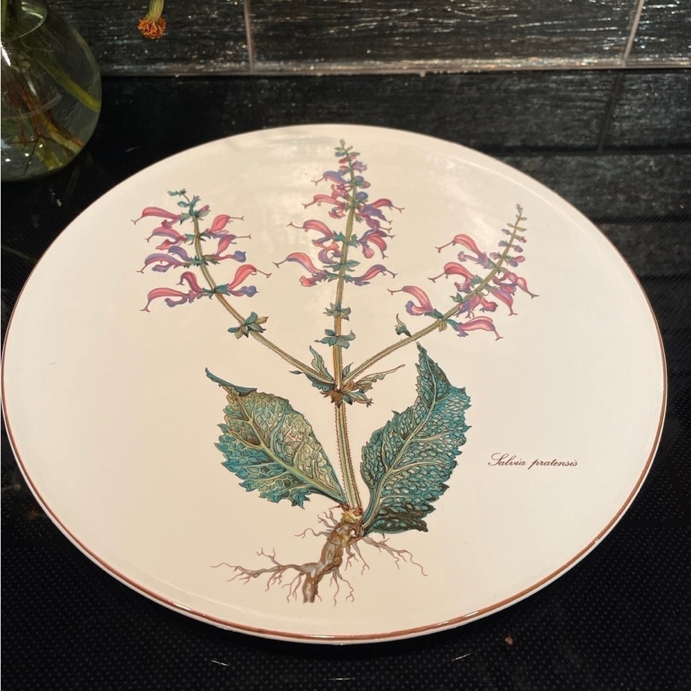 VILLEROY & BOCH Botanica 12" Cake Plate / Tray -Salvia Pratensis Meadow Sage - Picture 3 of 9